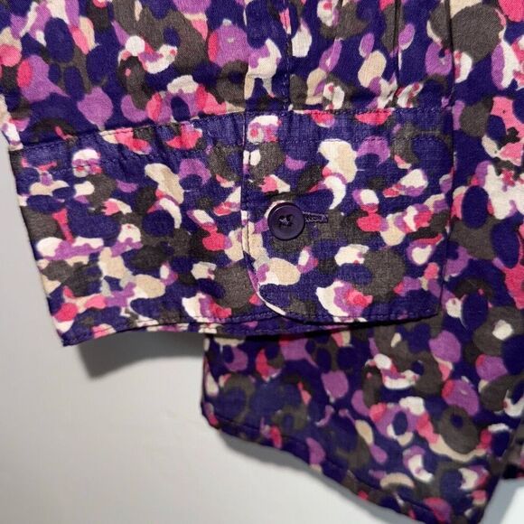 COLDWATER CREEK NO IRON Purple Lightweight Cotton Button Down Shirt - 2XL - Picture 4 of 8